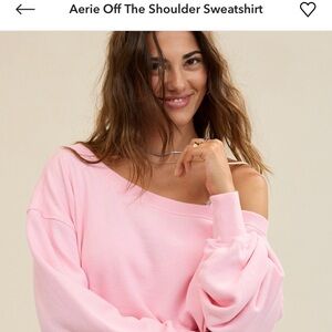 Aerie Sweatshirt Pullover Off the Shoulder